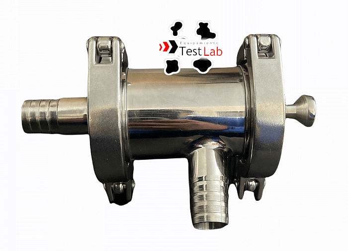 Estuche Acero para purificación de leche, filtro de acero inoxidable y microfibra para retener impurezas.